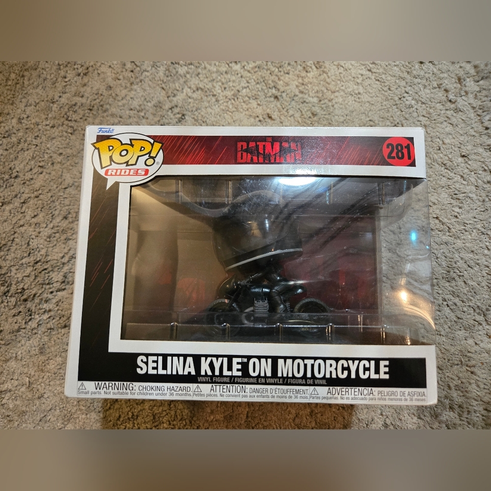 Funko Pop! Rides Selina Kyle on Motorcycle
